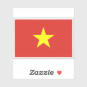 Flagge Vietnams Aufkleber (Blatt)