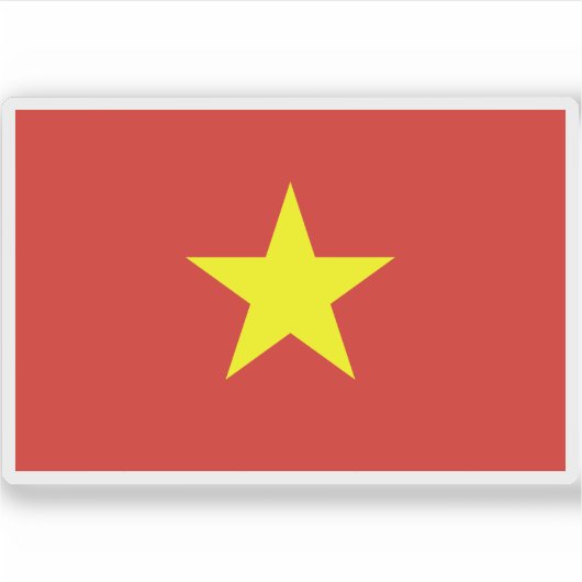 Flagge Vietnams Aufkleber (Vorderseite)