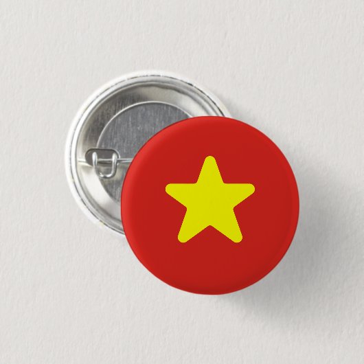 Flagge Vietnams Button (Vorne & Hinten)