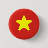 Flagge Vietnams Button (Vorderseite)