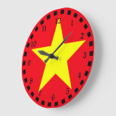 Flagge Vietnams Große Wanduhr (Winkel)