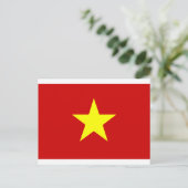Flagge Vietnams Postkarte (Stehend Vorderseite)