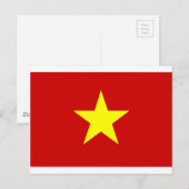 Flagge Vietnams Postkarte (Vorne/Hinten)