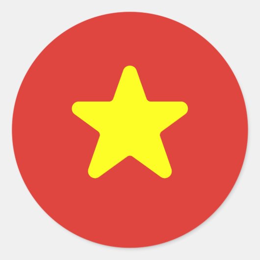 Flagge Vietnams Runder Aufkleber (Vorderseite)