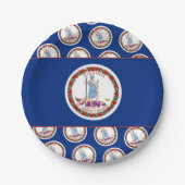 Flagge Virginians, Flagge von Virginia Pappteller (Vorderseite)