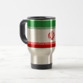 Flagge vom Iran Reisebecher (Vorderseite Links)