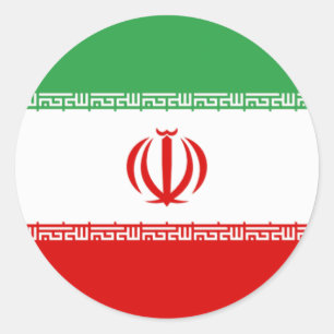 Flagge vom Iran Runder Aufkleber