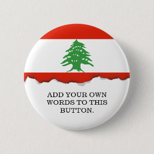 Flagge vom Libanon Button