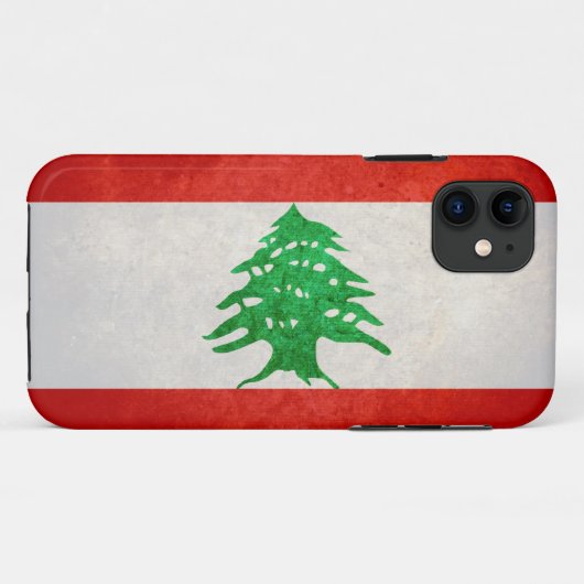 Flagge vom Libanon Case-Mate iPhone Hülle (Rückseite (Horizontal))