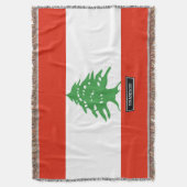 Flagge vom Libanon Decke (Vorderseite Vertikal)