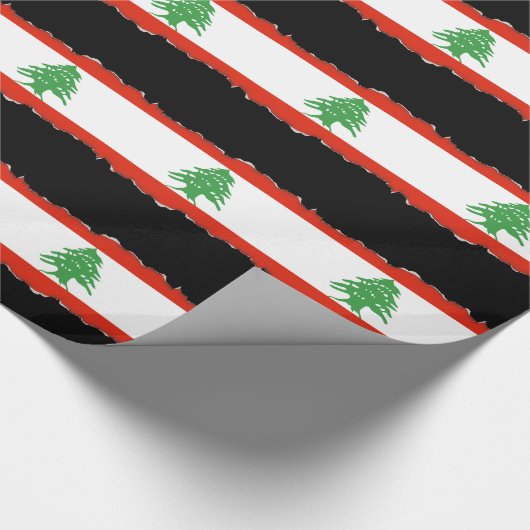 Flagge vom Libanon Geschenkpapier (Ecke)