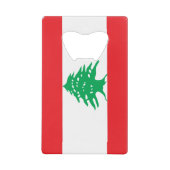 Flagge vom Libanon Kreditkartenflaschenöffner (Vorderseite)