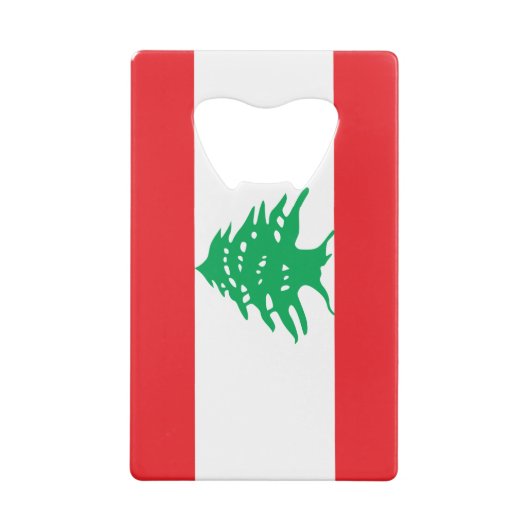 Flagge vom Libanon Kreditkartenflaschenöffner (Rückseite)
