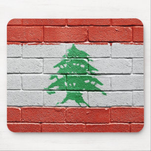 Flagge vom Libanon Mousepad