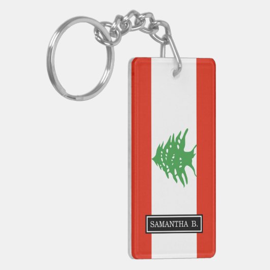 Flagge vom Libanon Schlüsselanhänger (Vorderseite links)