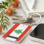 Flagge vom Libanon Schlüsselanhänger (Vorderseite rechts)