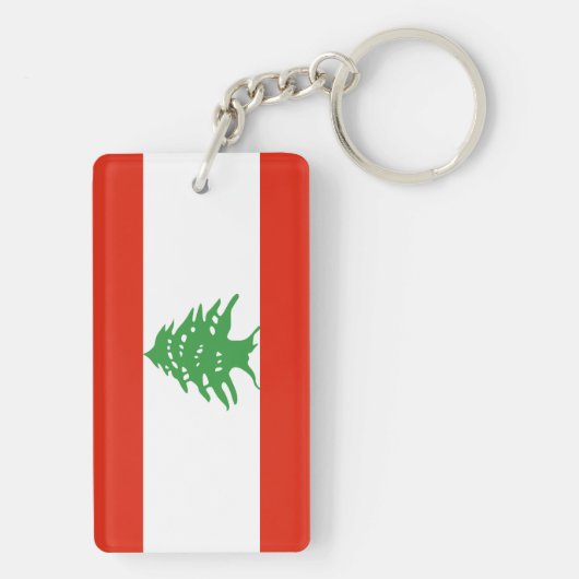 Flagge vom Libanon Schlüsselanhänger (Rückseite)