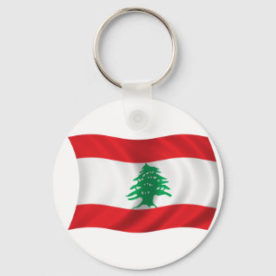 Flagge vom Libanon Schlüsselanhänger