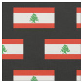 Flagge vom Libanon Stoff (Nahaufnahme)
