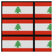 Flagge vom Libanon Stoff (Nahaufnahme)