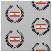 Flagge vom Libanon Stoff (Nahaufnahme)