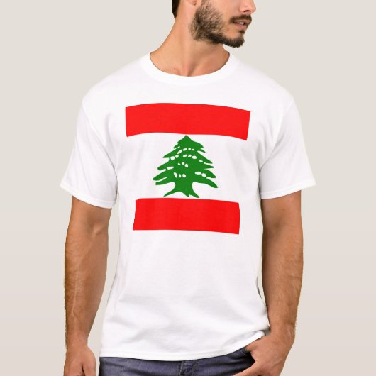 Flagge vom Libanon T-Shirt (Vorderseite)