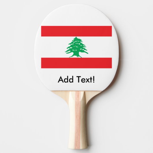 Flagge vom Libanon Tischtennis Schläger (Vorderseite)