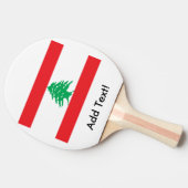 Flagge vom Libanon Tischtennis Schläger (Seitenansicht)