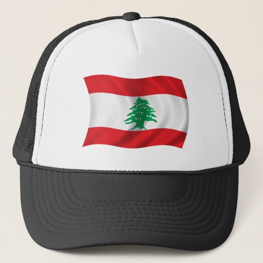 Flagge vom Libanon Truckerkappe (Vorderseite)
