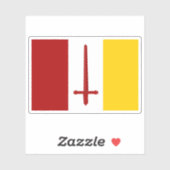 Flagge von Aalst, Belgien Aufkleber (Blatt)