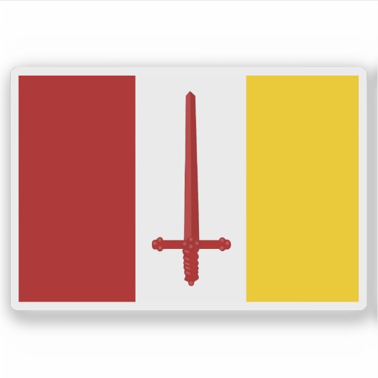 Flagge von Aalst, Belgien Aufkleber (Vorderseite)