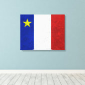 Flagge von Acadia Distressed Grunge Leinwanddruck (Insitu (Holzboden))