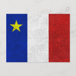 Flagge von Acadia Distressed Grunge Postkarte