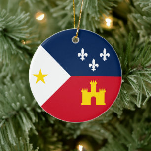 Flagge von Acadiana, Louisiana Keramik Ornament