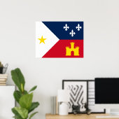 Flagge von Acadiana Poster (Heimbüro)