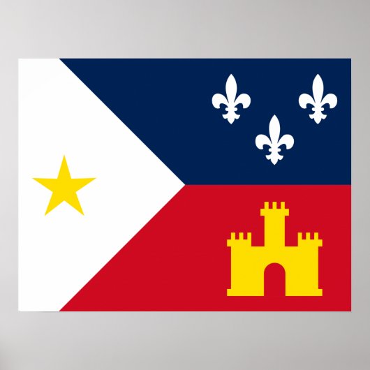 Flagge von Acadiana Poster (Vorne)