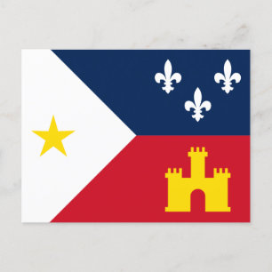 Flagge von Acadiana Postkarte
