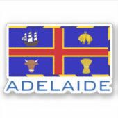 Flagge von Adelaide, Australien Aufkleber (Vorderseite)