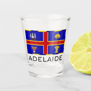 Flagge von Adelaide, Australien Schnapsglas