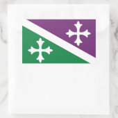 Flagge von Adjuntas, Puerto Rico Rechteckiger Aufkleber (Tasche)