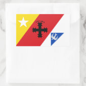Flagge von Aguada, Puerto Rico Rechteckiger Aufkleber (Tasche)