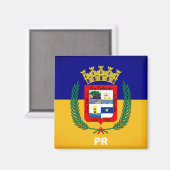Flagge von Aguadilla, Puerto Rico Magnet (Vorderseite/Rückseite)