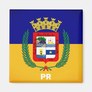 Flagge von Aguadilla, Puerto Rico Magnet