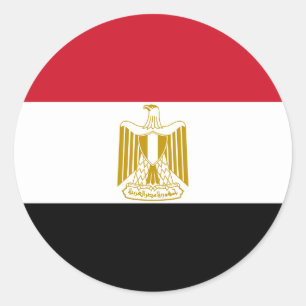 Flagge von Ägypten - علممصر - ägyptische F Runder Aufkleber