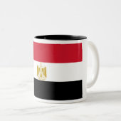 Flagge von Ägypten Zweifarbige Tasse (VorderseiteRechts)