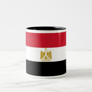Flagge von Ägypten Zweifarbige Tasse