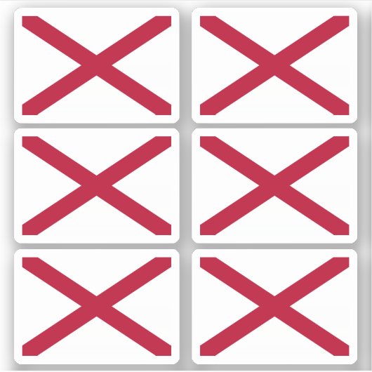 Flagge von Alabama Aufkleber (Vorderseite)