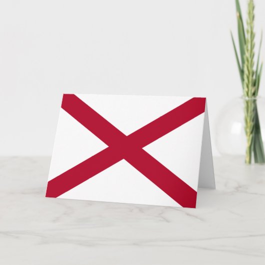 Flagge von Alabama Karte (Vorderseite)