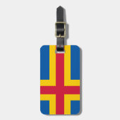 Flagge von Åland Gepäckanhänger (Vorderseite vertikal)