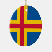 Flagge von Åland Keramik Ornament (Rechts)